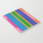 Colorful and Bold Geo Chain Geometric Color Block Stripes Vertical Pattern Notebook Gallery Image 2