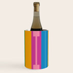 Colorful and Bold Geo Chain Geometric Color Block Stripes Vertical Pattern Wine Chiller Gallery Image 1