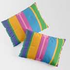 Colorful and Bold Geo Chain Geometric Color Block Stripes Vertical Pattern Pillow Sham Gallery Image 3