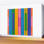 Colorful and Bold Geo Chain Geometric Color Block Stripes Vertical Pattern Wall Mural Gallery Image 2