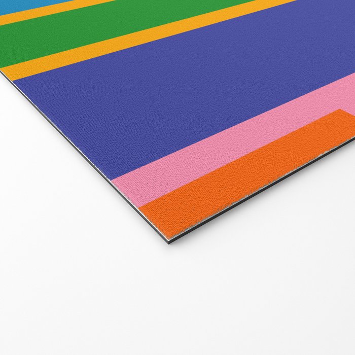 Colorful and Bold Geo Chain Geometric Color Block Stripes Vertical Pattern Welcome Mat Gallery Image 2