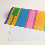 Colorful and Bold Geo Chain Geometric Color Block Stripes Vertical Pattern Wrapping Paper Gallery Image 2