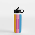 Colorful and Bold Geo Chain Geometric Color Block Stripes Vertical Pattern Water Bottle Gallery Image 1