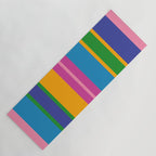 Colorful and Bold Geo Chain Geometric Color Block Stripes Vertical Pattern Yoga Mat Gallery Image 1