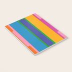 Colorful and Bold Geo Chain Geometric Color Block Stripes Vertical Pattern Notebook Gallery Image 3