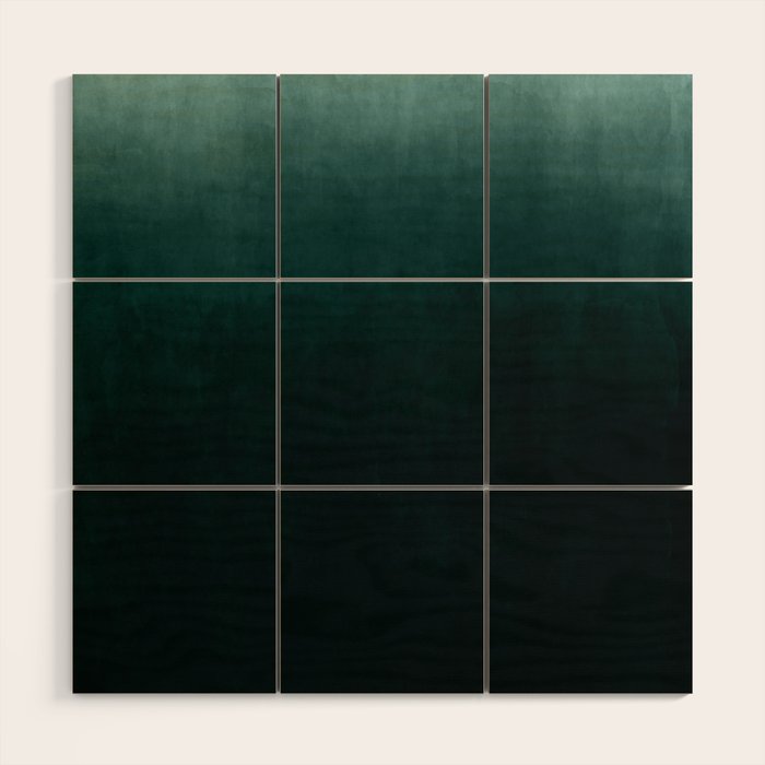 Ombre Emerald Wood Wall Art Gallery Image 1