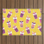 Bubble Tea Boba Pattern Outdoor Rug Gallery Image 1