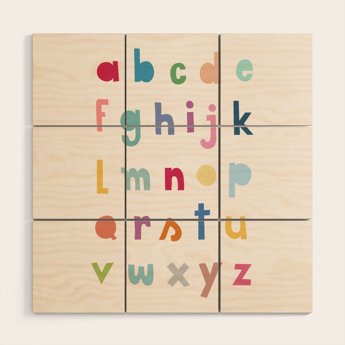 ABC alphabet art Wood Wall Art Gallery Image 1