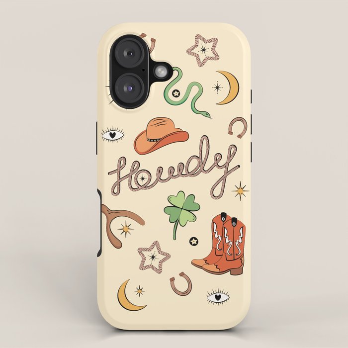 Howdy - Lucky Western Charms iPhone Case Gallery Image 1