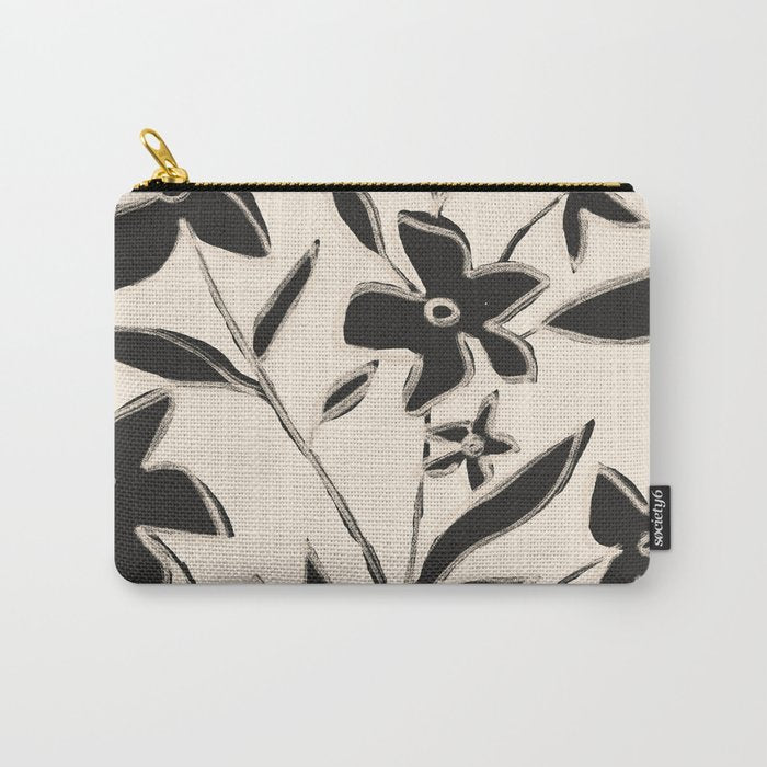 Abstract Minimal Flowers 16 Carry All Pouch Gallery Image 1
