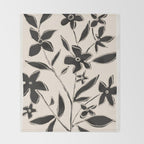 Abstract Minimal Flowers 16 Throw Blanket Gallery Image 2