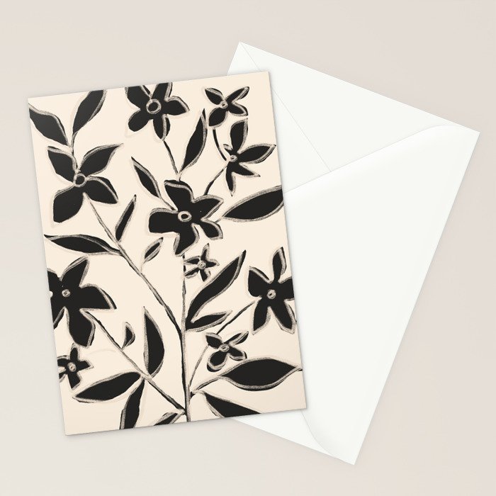 Abstract Minimal Flowers 16 Stationery Card Gallery Image 2
