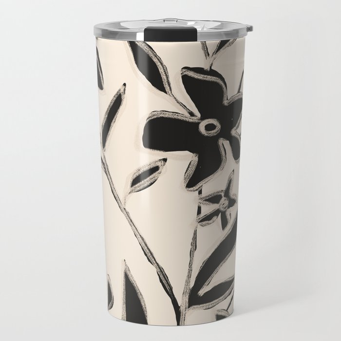 Abstract Minimal Flowers 16 Travel Mug Gallery Image 1