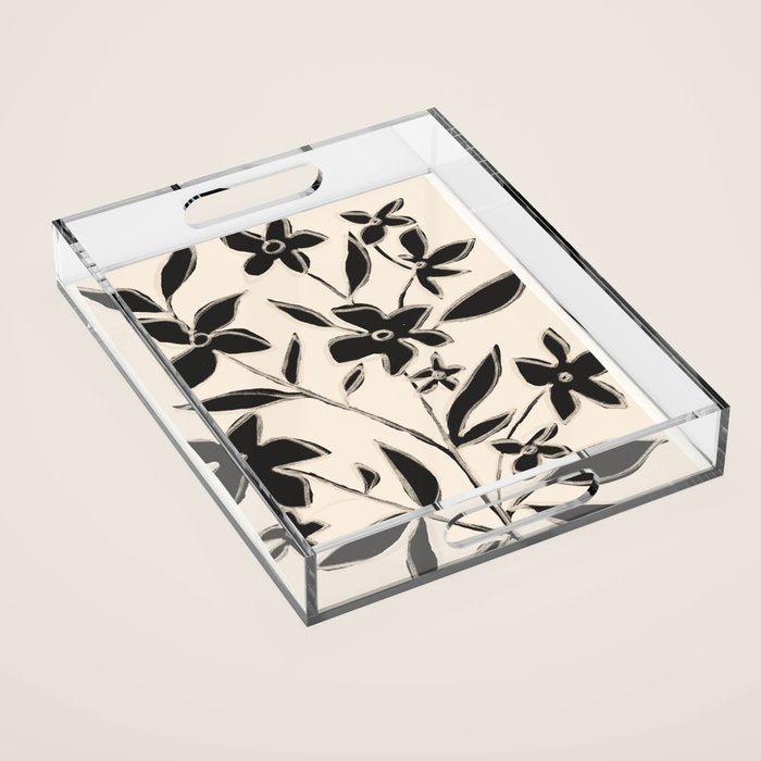 Abstract Minimal Flowers 16 Acrylic Tray Gallery Image 1