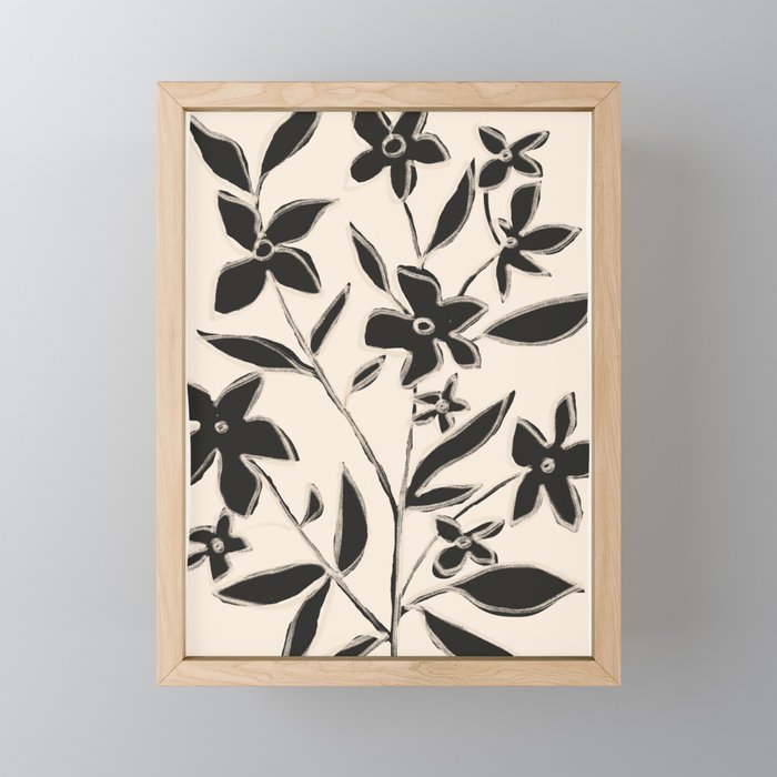 Abstract Minimal Flowers 16 Mini Art Print Gallery Image 1