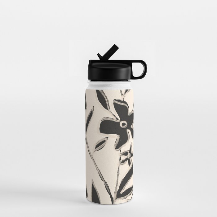 Abstract Minimal Flowers 16 Water Bottle Gallery Image 1