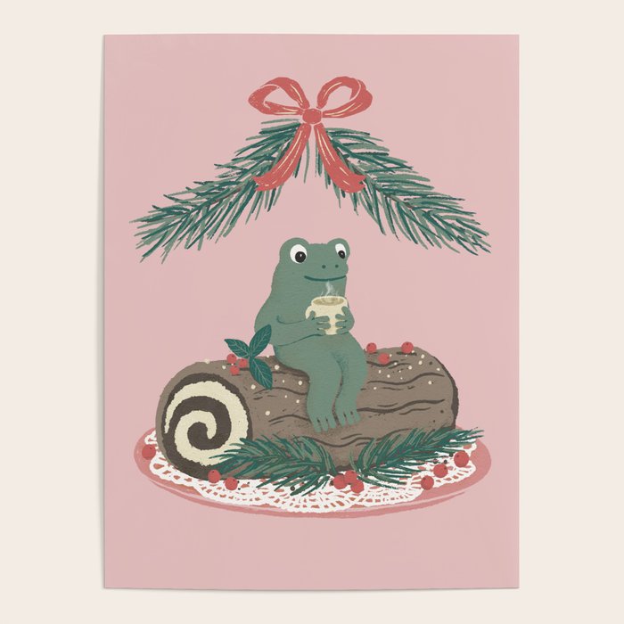 Frog on a Log with a Nog Poster Gallery Image 1