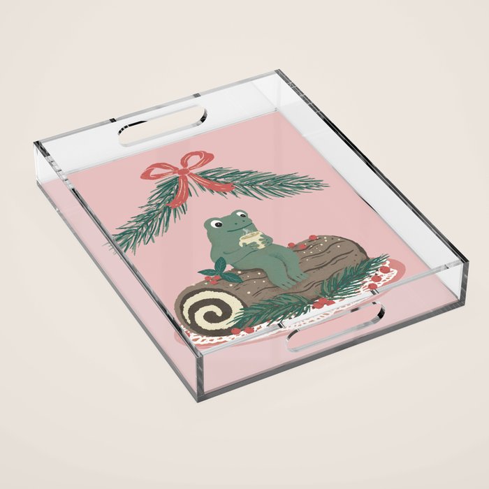 Frog on a Log with a Nog Acrylic Tray Gallery Image 1