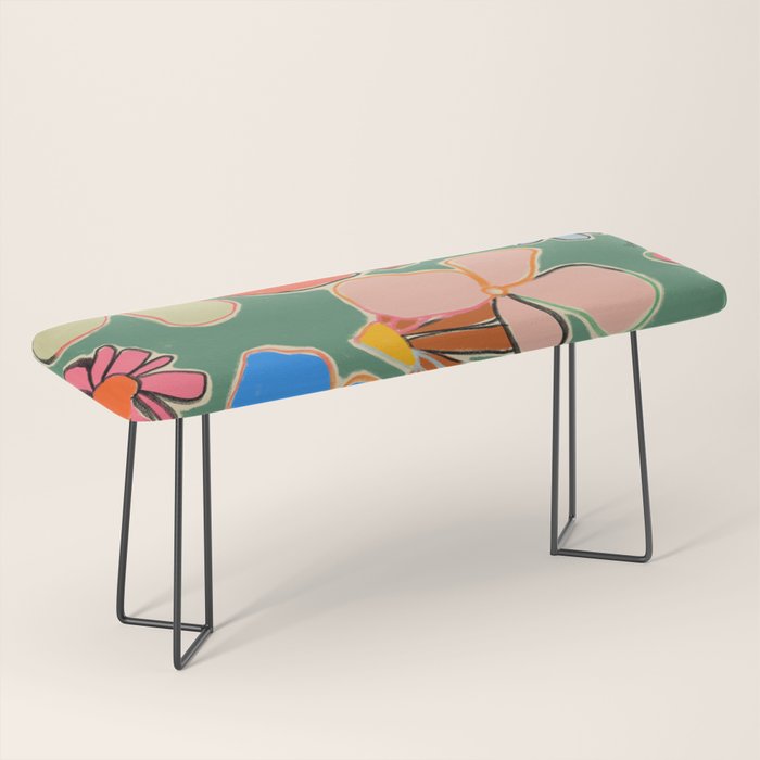 VINTAGE GARDEN GREEN Bench Gallery Image 1