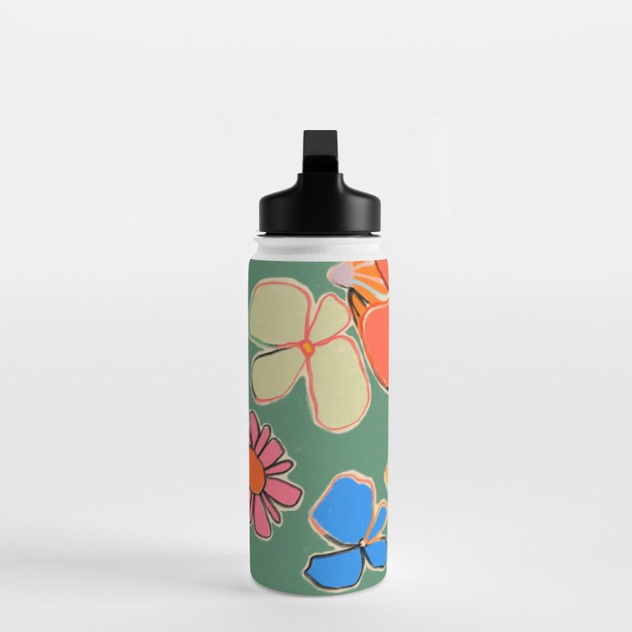 VINTAGE GARDEN GREEN Water Bottle Gallery Image 3
