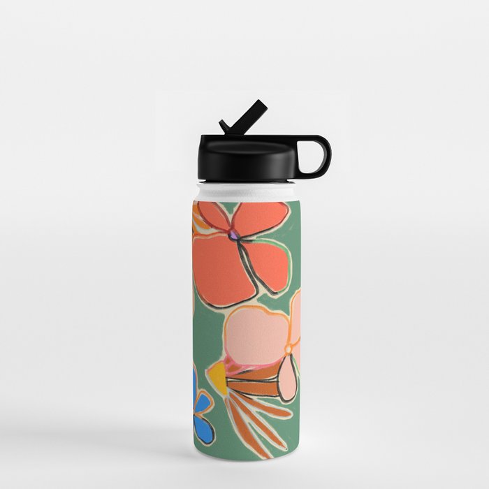 VINTAGE GARDEN GREEN Water Bottle Gallery Image 1