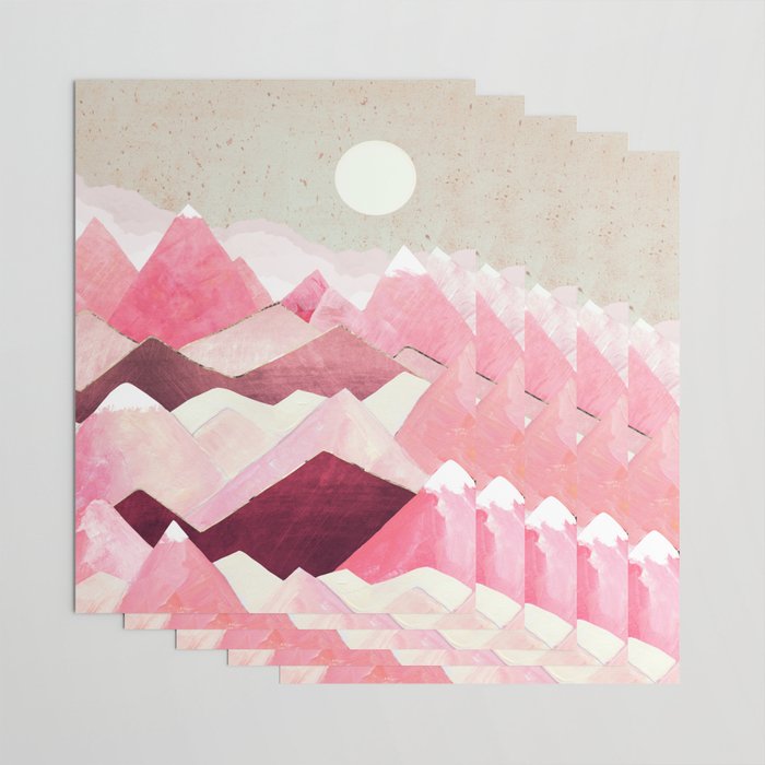 Blush Berry Peaks Wrapping Paper Gallery Image 3