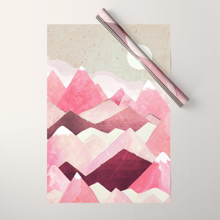 Blush Berry Peaks Wrapping Paper Gallery Image 1