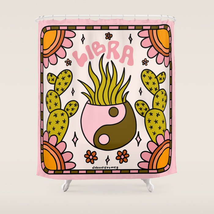 Libra Cactus Shower Curtain Gallery Image 1