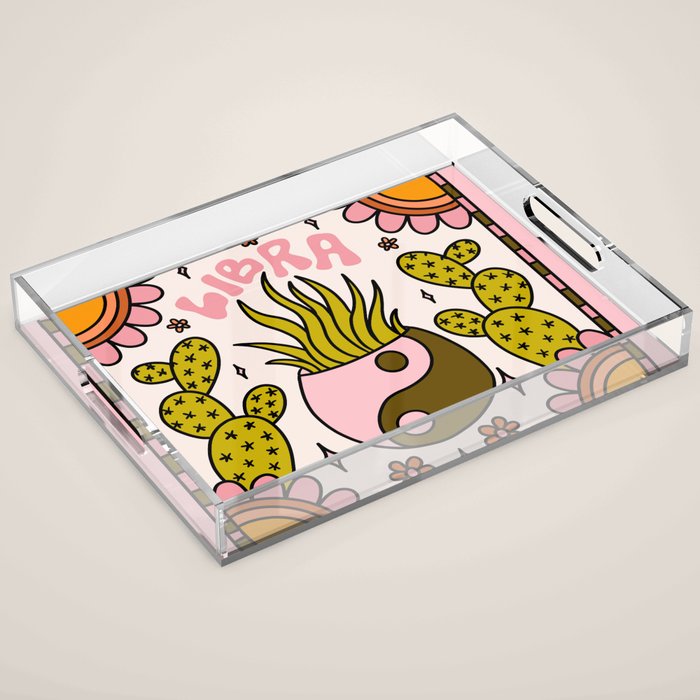 Libra Cactus Acrylic Tray Gallery Image 1