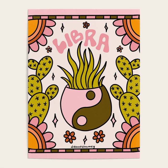 Libra Cactus Poster Gallery Image 1