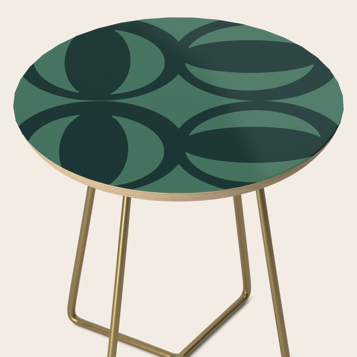Retro Orbit Forest Green - Mid Century Modern Geometric Side Table Gallery Image 2