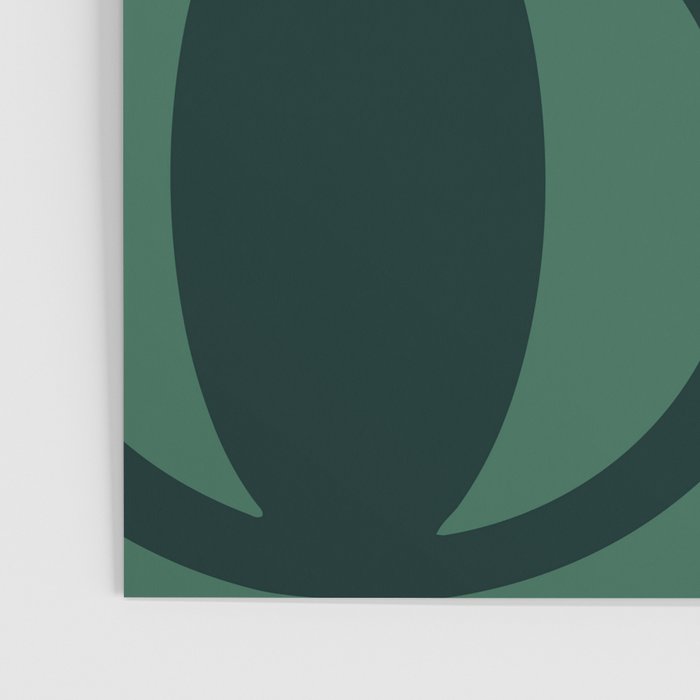 Retro Orbit Forest Green - Mid Century Modern Geometric Poster Gallery Image 3