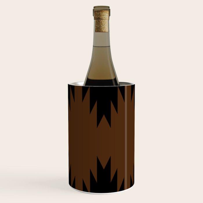 Geometric Southwestern Minimalism - Earthy Burnt Orange Wine Chiller Gallery Image 2