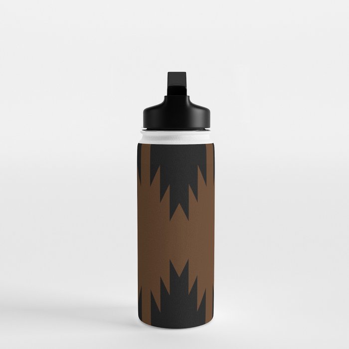 Geometric Southwestern Minimalism - Earthy Burnt Orange Water Bottle Gallery Image 3