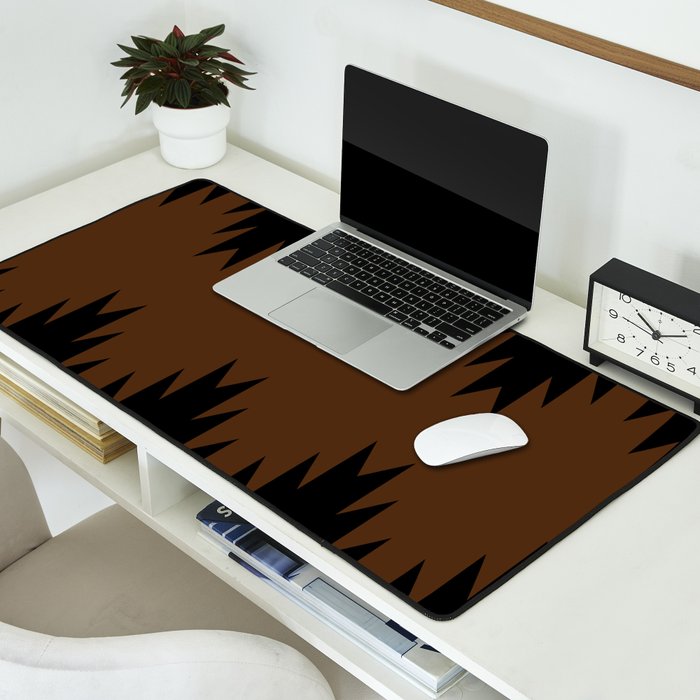 Geometric Southwestern Minimalism - Earthy Burnt Orange Desk Mat Gallery Image 2