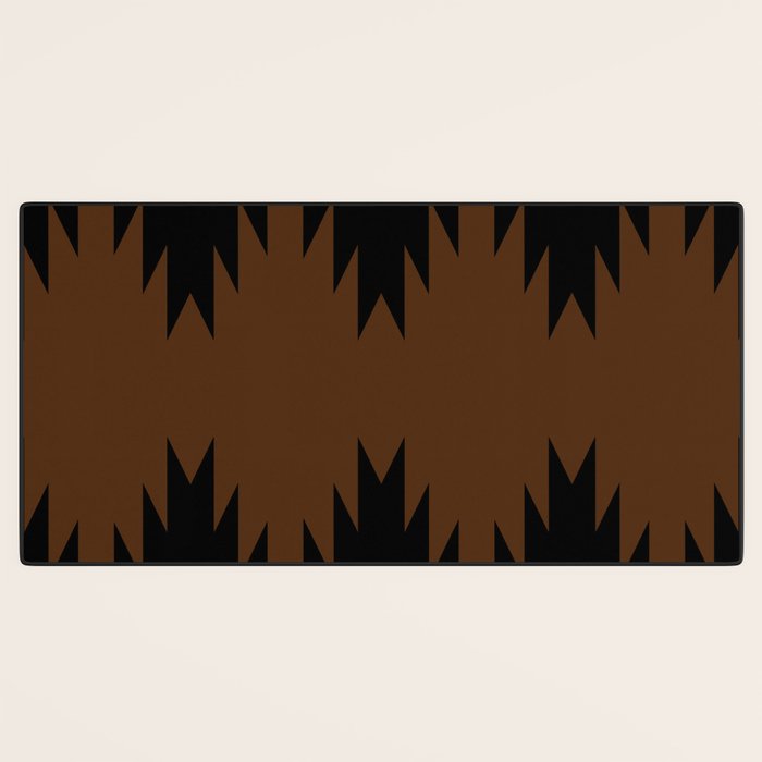 Geometric Southwestern Minimalism - Earthy Burnt Orange Desk Mat Gallery Image 3