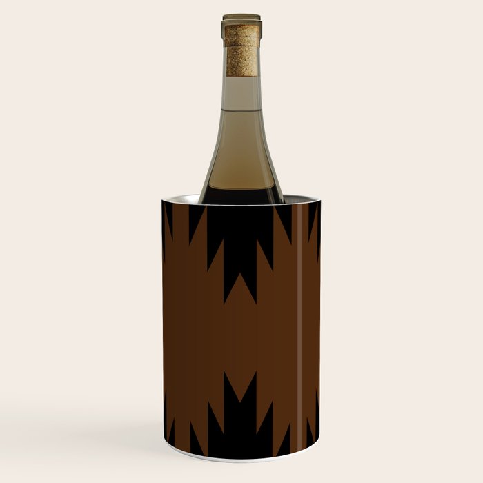 Geometric Southwestern Minimalism - Earthy Burnt Orange Wine Chiller Gallery Image 1