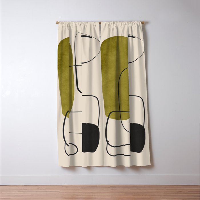 Abstract Minimal Shapes 126 Window Curtain Gallery Image 3