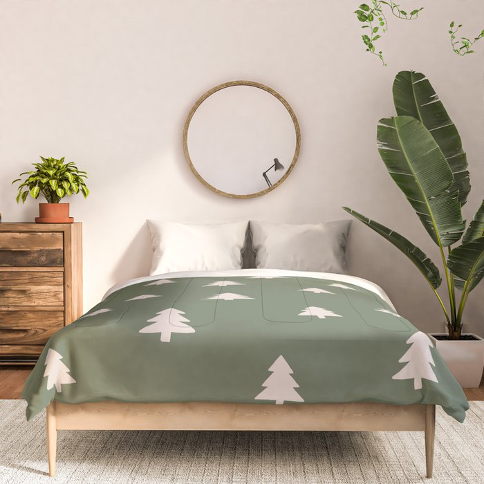 Christmas Tree Pattern Green Comforter Gallery Image 3