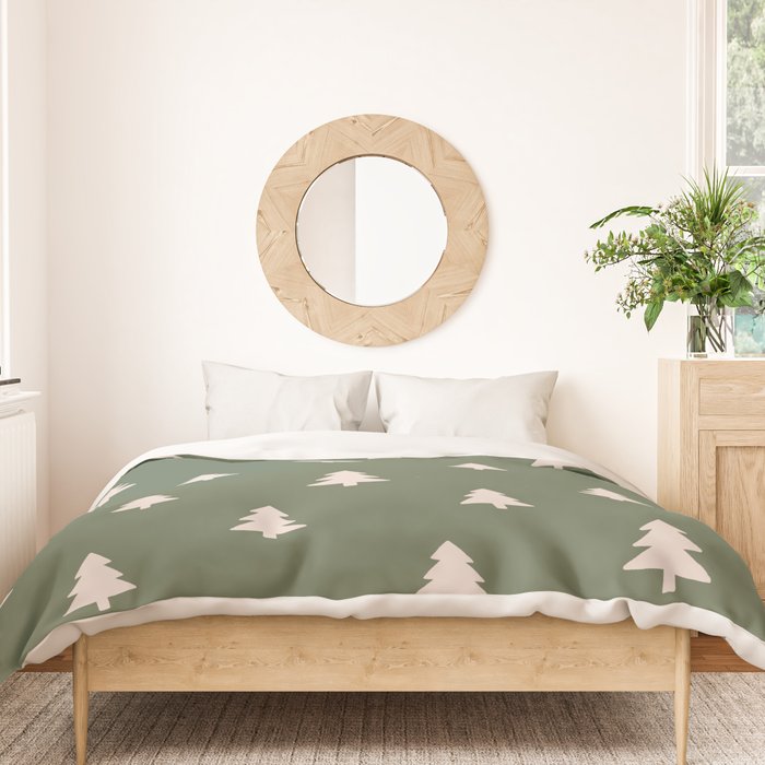 Christmas Tree Pattern Green Duvet Cover Gallery Image 3