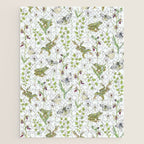 Spring Frogs and Orchids - Light Green Jigsaw Puzzle Gallery Image 1