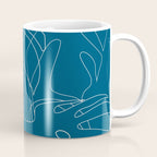 Monstera No2 Blue Coffee Mug Gallery Image 1