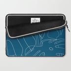 Monstera No2 Blue Laptop Sleeve Gallery Image 2