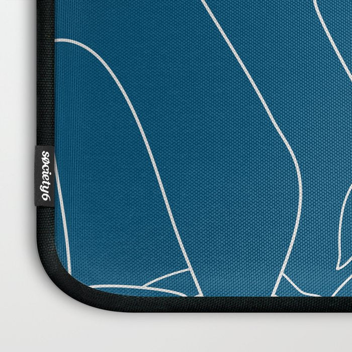 Monstera No2 Blue Laptop Sleeve Gallery Image 3
