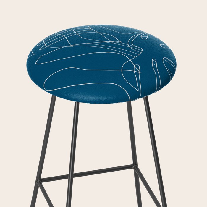 Monstera No2 Blue Stool Gallery Image 2