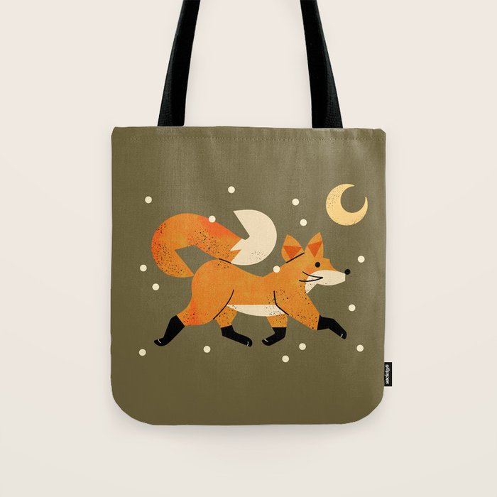 Wandering Winter Fox Tote Bag Gallery Image 1