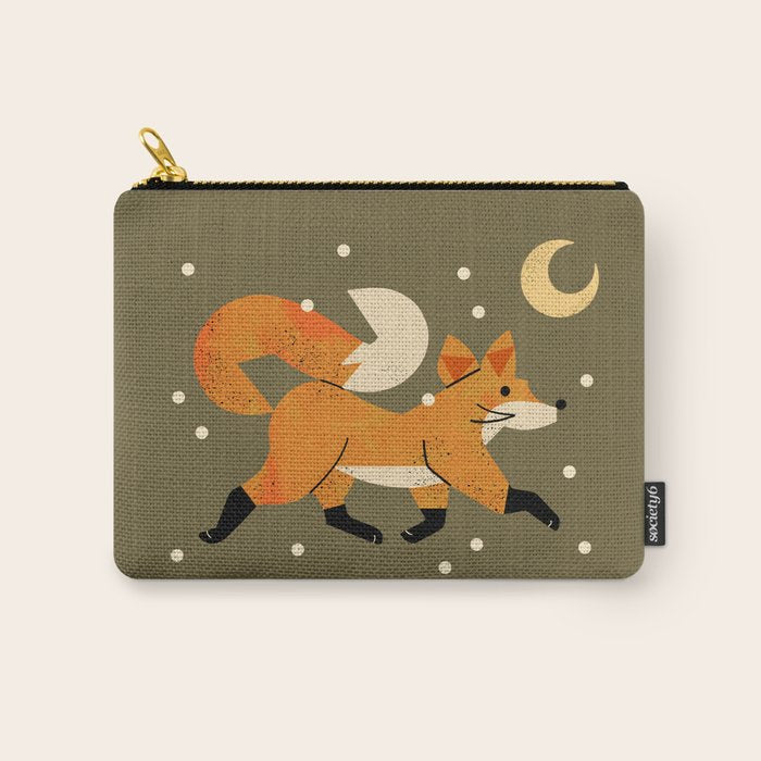 Wandering Winter Fox Carry All Pouch Gallery Image 1