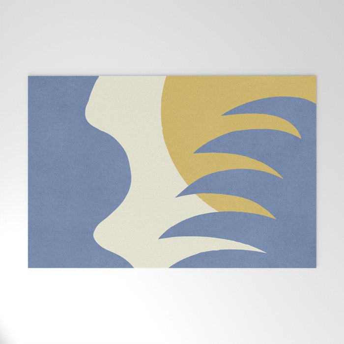Mediterranean Abstract - Blue Gold Welcome Mat Gallery Image 1