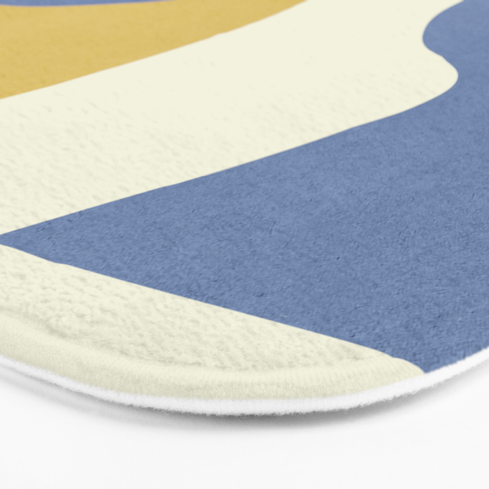 Mediterranean Abstract - Blue Gold Bath Mat Gallery Image 3