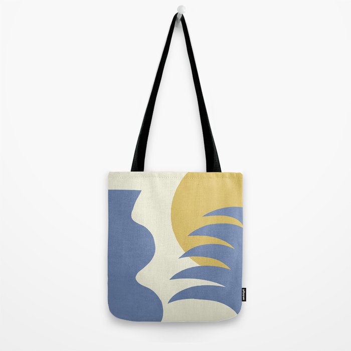 Mediterranean Abstract - Blue Gold Tote Bag Gallery Image 2
